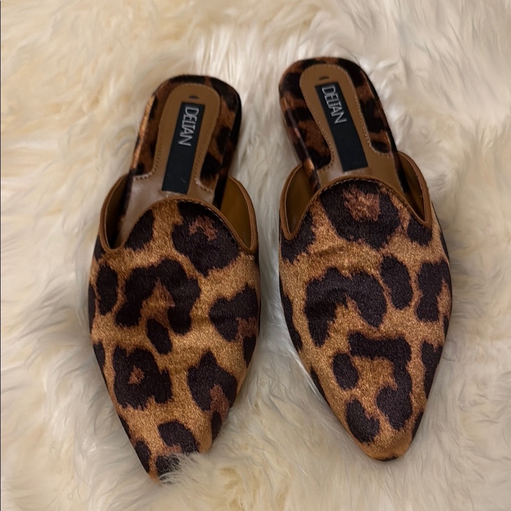 DEEAN Leopard Print Women's Mules